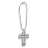 Unbranded Silver-tone Polished Hope Cross Fish Auto Dangle