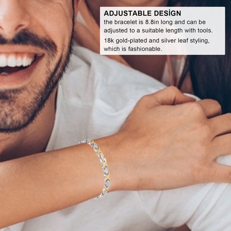 Titanium Steel Magnetic Bracelet Adjustable Length Women Jewelry Gift for