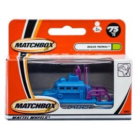 Matchbox #75 Sea Rescue Boat Beach Patrol Blue 1:100 New In Box 2001