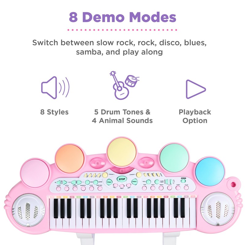 Best Choice Products 37-Key Kids Electronic Musical Instrument Piano Learning