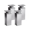 MFV1-AL Furniture Feet, Colour: Aluminium, Square Profile: 40 mm x