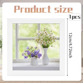 Square Picture Frames 12x12 cm, White Small Photo Frames for Wall Decor and Tabletop Display, Premium Square Frame for Home and Office Decor, Perfect for Gifting