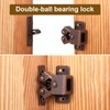 2Pcs Cabinet Latch, Double Roller Catch Latches Hardware for Cabinet