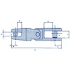 Double Joint Swivel Anchor Connector Stainless Steel 10-12MM (Marine Boat)