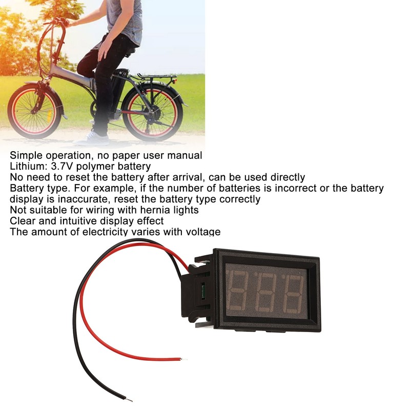 YB28VTM LED Digital Voltmeter Low Power Alarm Battery Indicator Thermometer