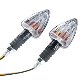 Bike It Motorcycle Mini Arrow Indicators - Carbon Effect Body