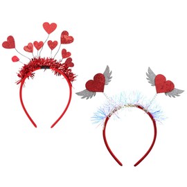 VICASKY Love Heart Headbands Set Multicolor Decorative Hair Accessories for Valentine's Day Parties for Birthdays and Celebrations Joyful Headdress for Women