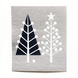 More Joy - Swedish Dishcloth - Swedish Dish Cloth - Sponge - Biodegradable - Eco - Durable, Washable - (Forest of Pearls)