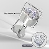 JEROOT 7 mm Cubic Zirconia Earrings in Heart Shape, Sparkling