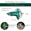 Bahamut Elegant Elven Green Tree Leaf Enamel Pins Brooch for