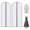 2PCS Dress Bags Covers Long Garment Covers Bag Dress Bag