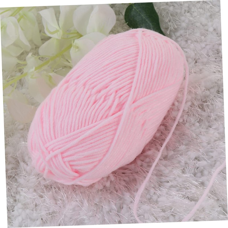 NOLITOY Milk Cotton Yarn Light Pink Chunky Hand Woven Knitting