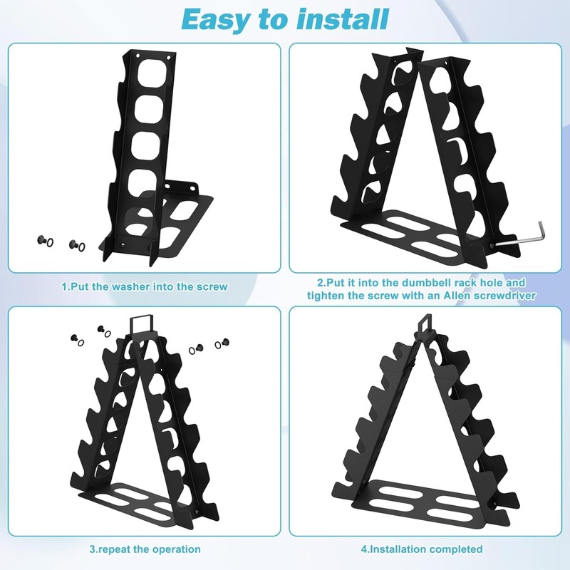 Dumbbell Rack 5 tier(Dumbbells not included), A-Frame Metal Dumbbell Holder