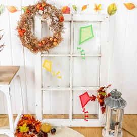 Papierdrachen Window Stickers - 24 Pre-Cut Dragons for Crafts for Children - Autumn Crafts with Coloured Card and Tracing Paper - Set 2