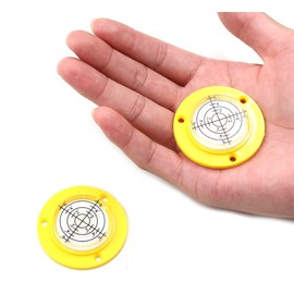 50mm High Accuracy Bullseye Spirit Level Caravan Level Tool with Mounting Hole 4 Pack