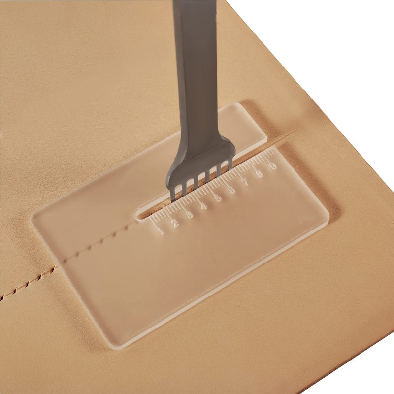 Esamero Leathercraft Punching Tools,Leather Stitching Aid Plate,Diamond Lacing Chisel Pricking