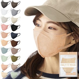 [アイリスオーヤマ] マスク 不織布 立体マスク 3Dマスク 5枚入 ふつうサイズ 立体 個包装 不織布マスク 小顔 デイリーフィット DAILY FIT 夏カラー 爽やか 涼しげ カラー 血色マスク チークマスク カラーマスク くちばし おしゃれ 耳が痛くならない RK-F5SSB シルクベージュ