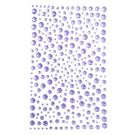 DECORA 325pcs Purple Rhinestone Stickers Self-Adhesive Gemstone Embellishment Stickers for Nail Art Makeup Scrapbooking and Crafts