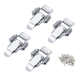 Spring hasp Toolbox Toggle latches Lock，Stainless SteelToolbox Draw Compression Spring Toggle Latch Catch Clamp (4Pcs)