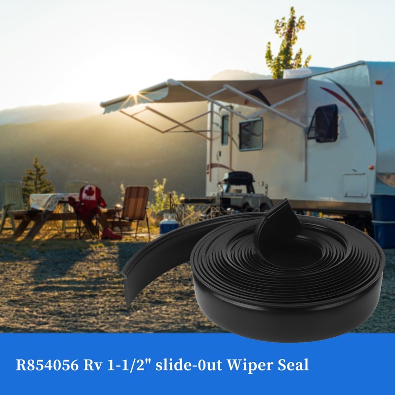 R854056 RV Slide Out Wiper Seal 1-1/2" Black Rubber Slideout