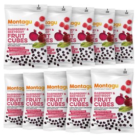 Montagu 10 Raspberry & Beetroot Fruit Cubes Snack, 10 Pack, 50g Each, No Added Sugar, High Fibre