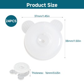 Wefaly Pack of 24 Duvet Holders, Non-Slip Duvets Clips, Transparent Duvets Holder, 3.7 x 3.8 cm, Duvet Clips for Thin Duvets, Thin Bed Linen, Thin Sheets etc