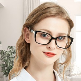 WEMOOTANTS Oversized Reading Glasses 2.5 Designer Readers for Women Retro Cat Eye Large Frame 1.0 1.25 1.5 1.75 2.0 2.25 2.5 2.75 3.0 3.5 4.0 5.0 6.0 Bling Reading Glasses Black