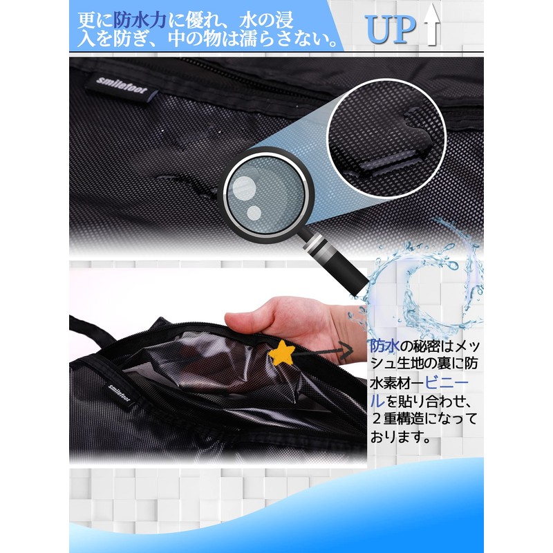 Smilefoot Shoe Bag, Waterproof, Odor-Resistant, Dirt-proof, Translucent Shoe Case, Sports,