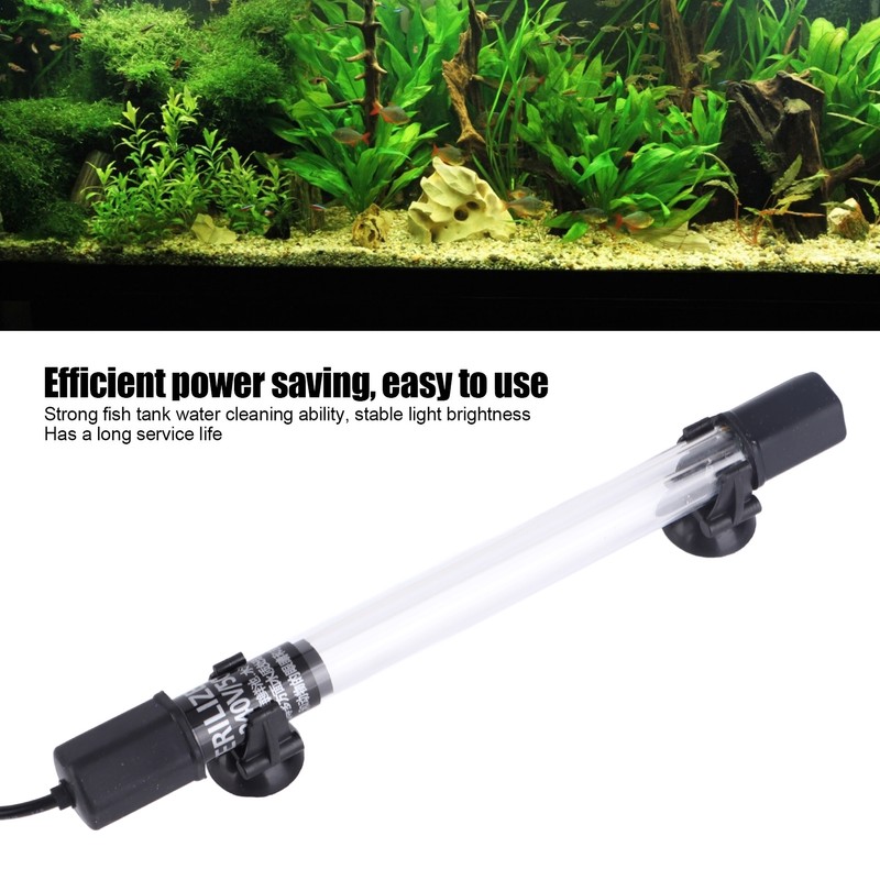 Aquarium Submersible UV Lamp Fish Tank Water Purification Algae Clean