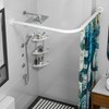 SIKAIQI Stretchable 304 Stainless L Shaped Bathroom Bathtub Corner Shower