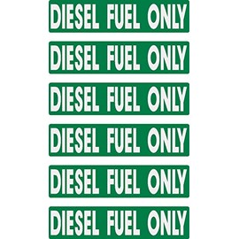 Diesel Fuel only, 6 Decals as Shown, Equipment, Hard hat, Lunch Box, Tool Box, Stickers