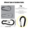 Carabiner Bungee Cords 2 ft Bungie Strap with Clips for