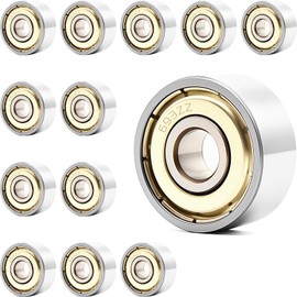 Jyvex Pack of 12 693ZZ Ball Bearings, 3 mm x 8 mm x 4 mm, Double Protected Deep Groove Ball Bearings, Bearings for DIY, 3D Printers, Motors, Lathes, Milling Machines, Various Mechanical Devices, etc