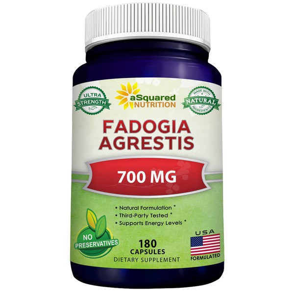 aSquared Nutrition Fadogia Agrestis Extract - 180 Capsules - 700mg per Serving - Fadogia Agrestis Supplement Powder Pills