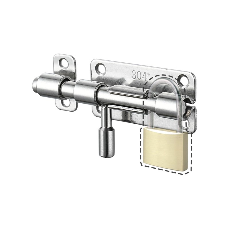 JQK Door Latch Lock Barrel Bolt 4 Inch, 304 Stainless