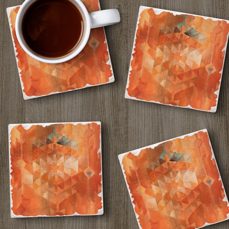 Thirstystone Desert Sunset 4 Pack Assorted Tumbled Tile Stone Coasters