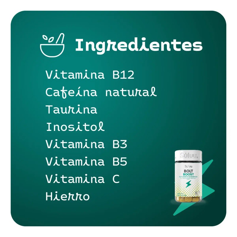 Sluu Bolt Boost Gomitas Vitaminadas, Aumento del Rendimiento Fsico, Impulso