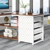 Tribesigns L Shaped Computer Desk with Storage Drawers, 59 inch