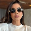 Oval Sunglasses Women Metal Frame Sun Glasses Men Classic Vintage