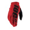 100% Brisiken Cold Weather Full Finger Cycling Gloves - Red