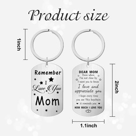 FUNCYboo Mom Keychain Mothers Gift, I Love You Keychain Mom Gifts from Daughter Mothers Birthday Gifts from Son Keychains for Women Mum