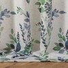 MYSKY HOME Linen Sheer Curtains for Living Room Leaf Patterned