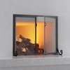 Fire Beauty Fireplace Screen with Hinged Doors, Powder Coated Steel