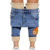 Women's Fleece Lined Jeans Thicken High Waisted Skinny Stretch Jeans