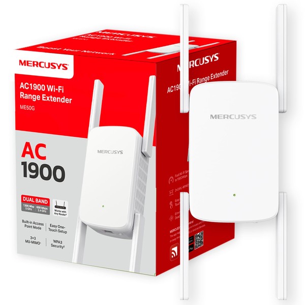 MERCUSYS 2024 Newest WiFi Extender, WiFi Booster, WiFi Repeater, 1900Mbps