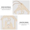Didiseaon 20pcs Nativity Scenes birth of jesus hanging decor wood