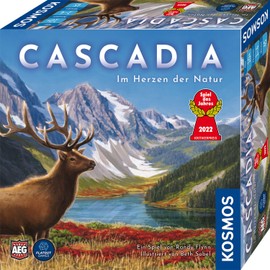 Kosmos Kosmos 682590 Cascadia - Im Herzen der Natur, Spiel des Jahres 2022, Brettspiel mit Holz-Elementen, Familienspiel für 1-4 Personen ab 10 Jahren, Gesellschaftsspiel