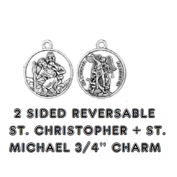 Fashion Jewelry ST CHRISTOPHER MICHAEL ARCHANGEL ANGEL Pendant On 24"