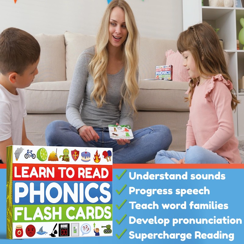 Phonics Flash Cards - Learn to Read in 20 Stages