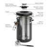 Veken Coffee Canister with Window,Airtight Stainless Steel Container,Home Kitchen Food